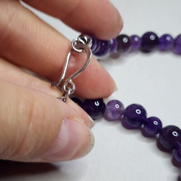 Jay King Long Necklace 36" Amethyst, Purple New Sterling Silver 925 - Picture 8 of 10